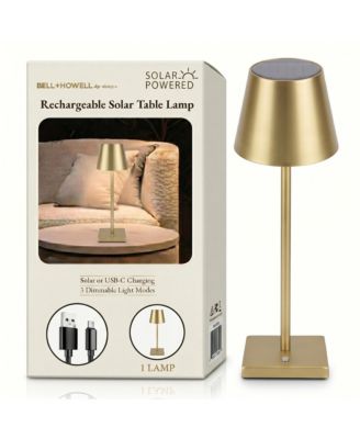  Modern Design Solar Rechargeable LED Light with 3 Dimmable Modes Portable Table Lamp
