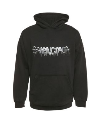 Men's Unisex Logo Print Cotton Knit Hoodie