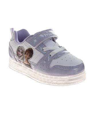 Big Girls Frozen Sneakers Elsa and Anna Sparkle Detail Lightweight Running Adjustable Closure