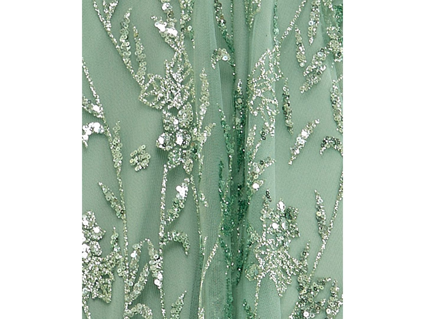 Женское платье SENI & CADE Juniors' Glitter Strapless Bustier Corset Fit & Flare Mini, цвет: Шалфейный — фото 6