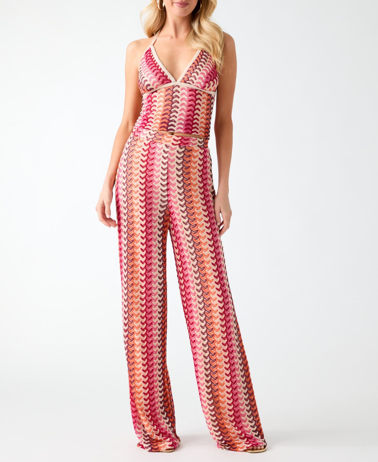 Women's Gianna High-Rise Knit Fit and Flare Pants
