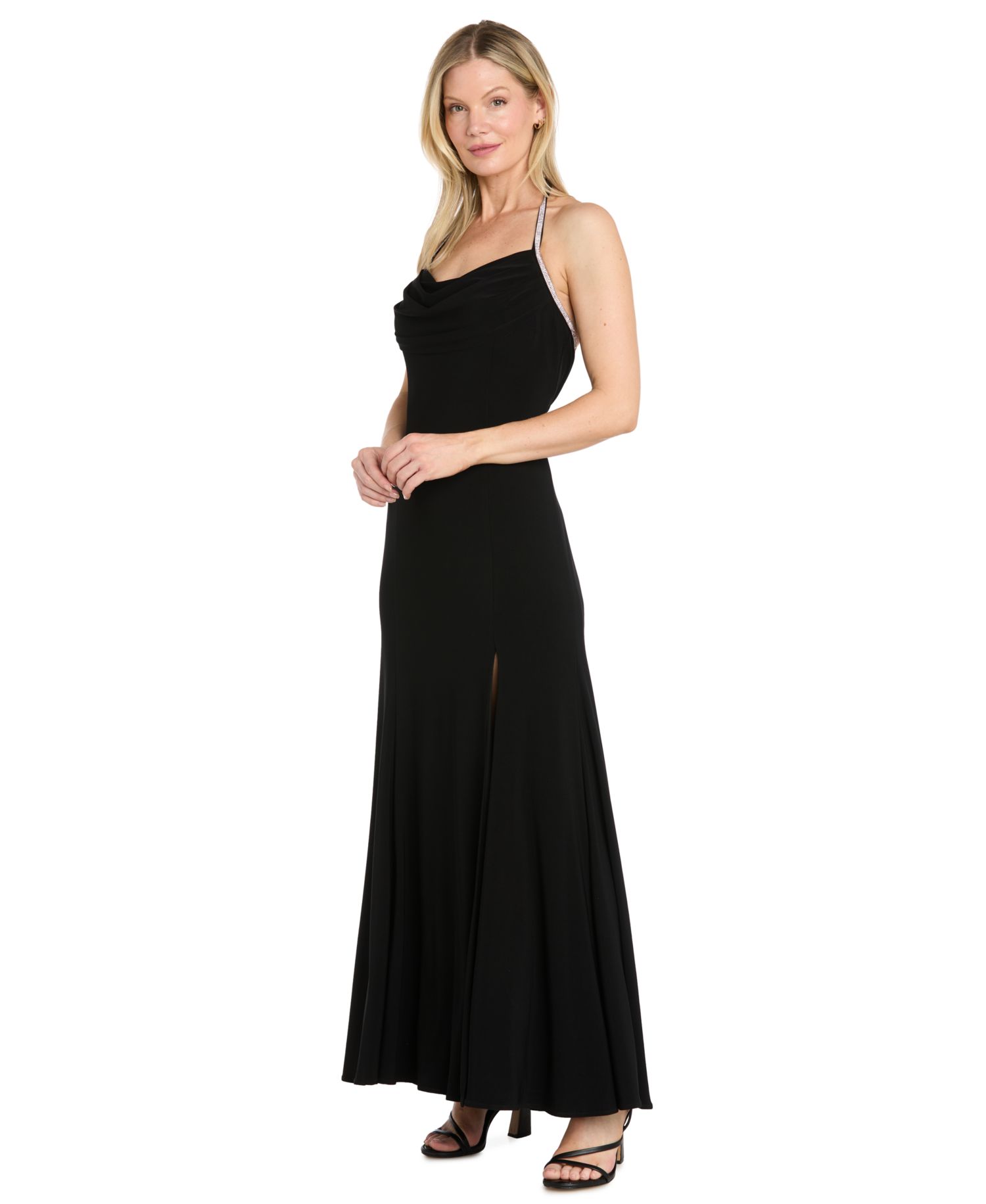 Petite Halter Neck Sleeveless Gown