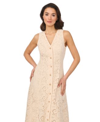 CeCe Women's Sleeveless V-Neck Midi Dress - Macy's
