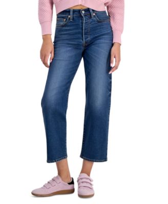 Women's Ribcage High-Rise Straight Ankle Jeans