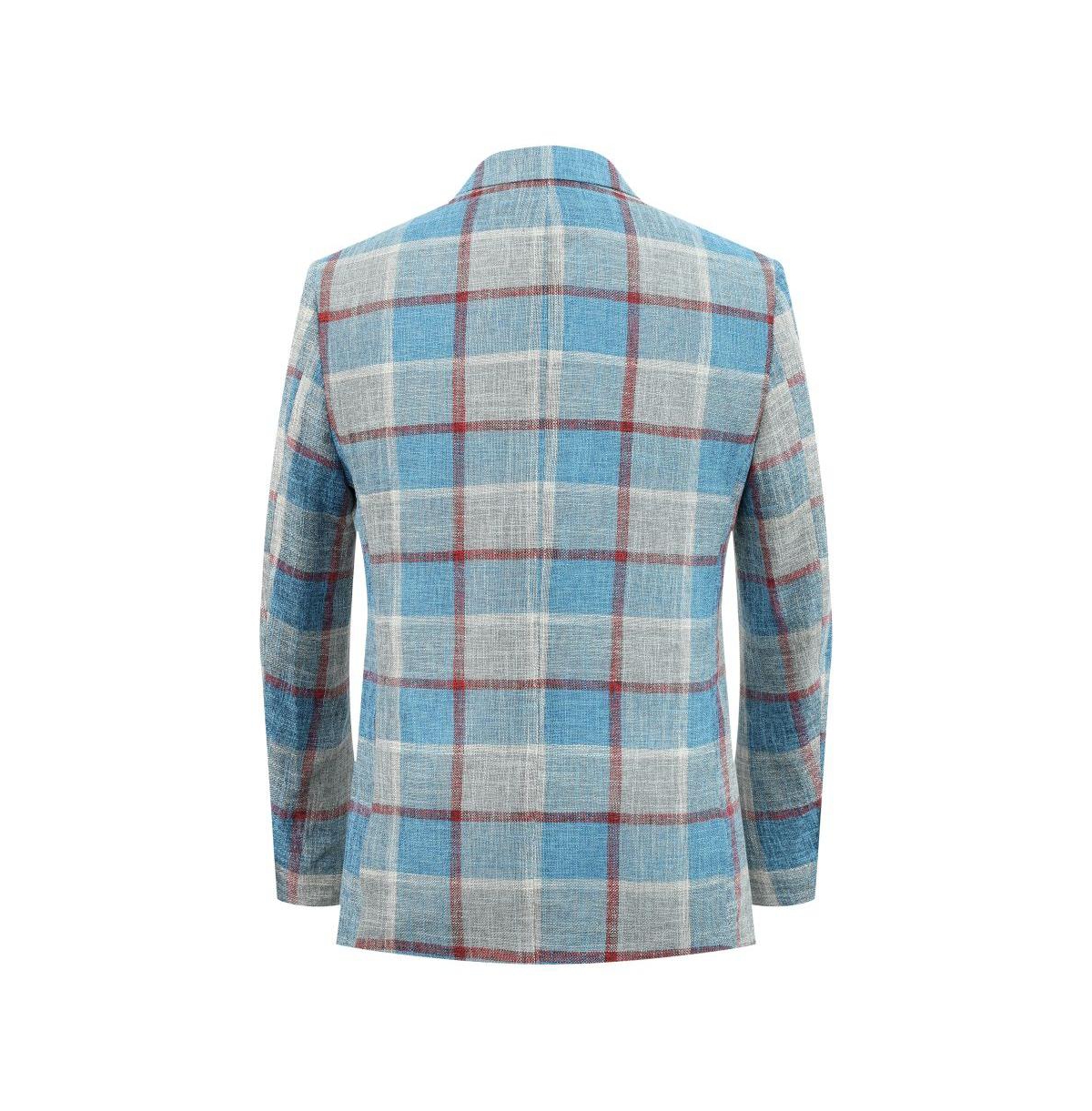 Elie Balleh Men's Slim Fit Plaid Sports Blazer