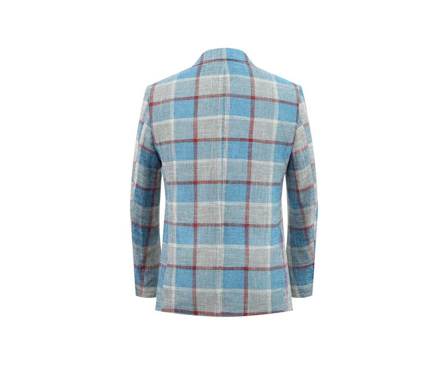 Men's Slim Fit Plaid Sports Blazer