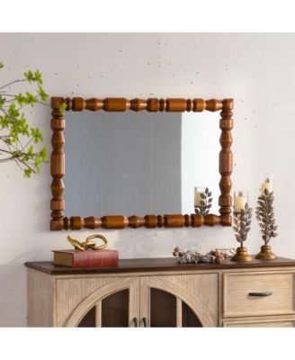 35" x 23" Vintage Rectangular Decorative Accent Mirror for Living Room and Entryway