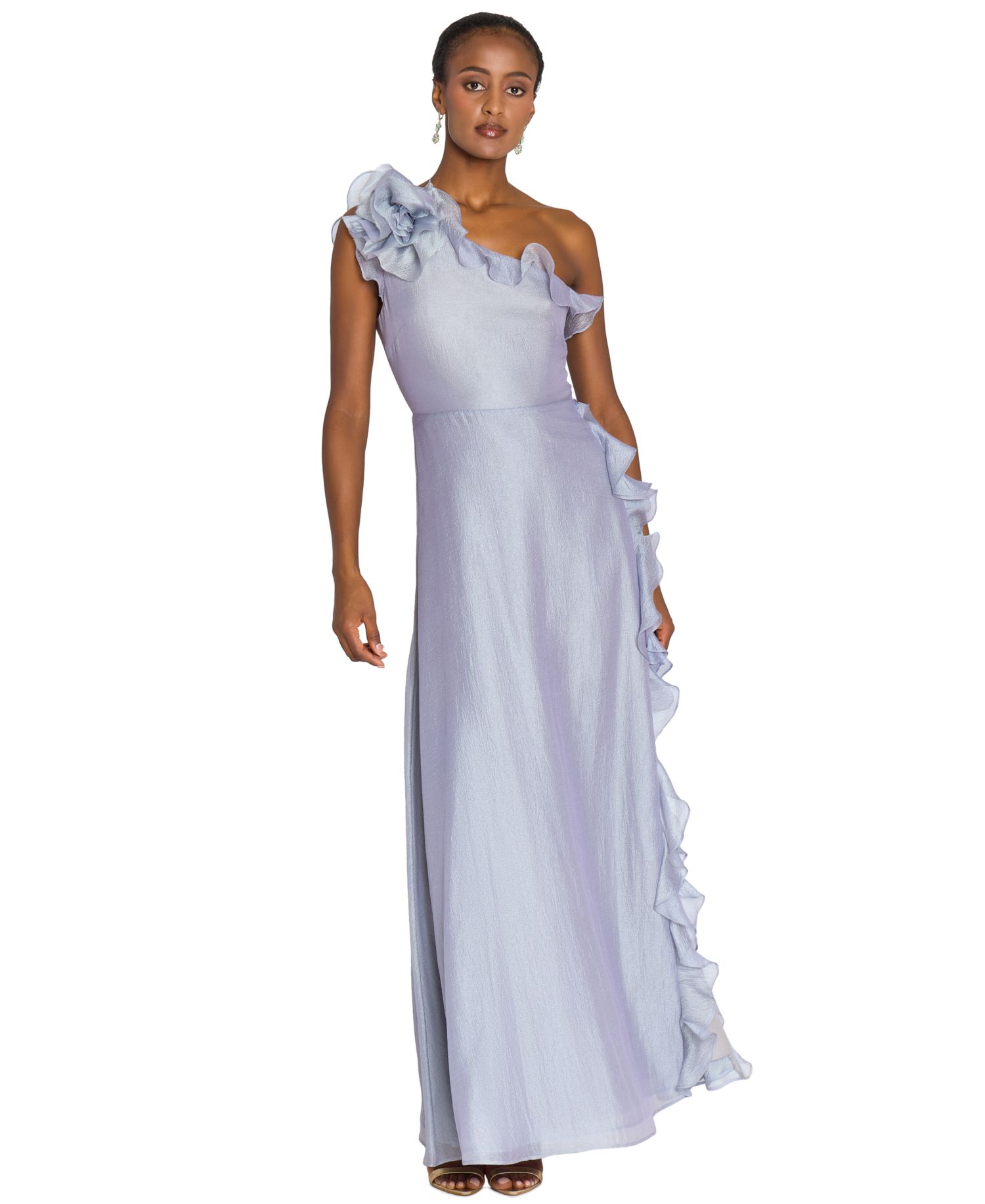Women's One-Shoulder Side Slit Gown