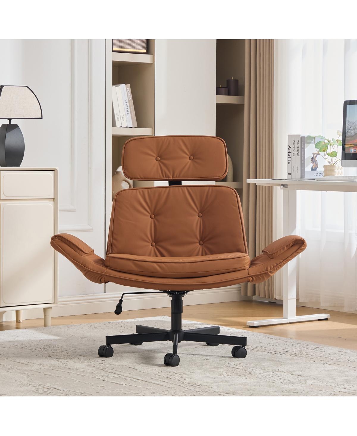 Streamdale Furniture Criss Cross Office Chair with Adjustable Armrests Headrest and Wheels