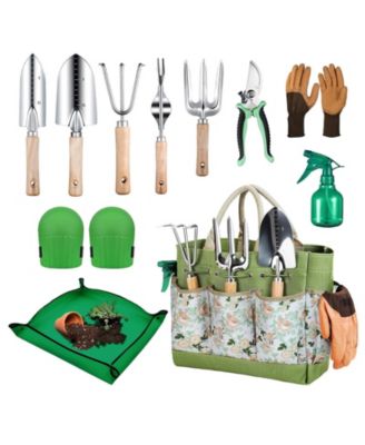 Gardening Tools Set Heavy Duty With Pads Mat Tote Bag Gifts Gardeners