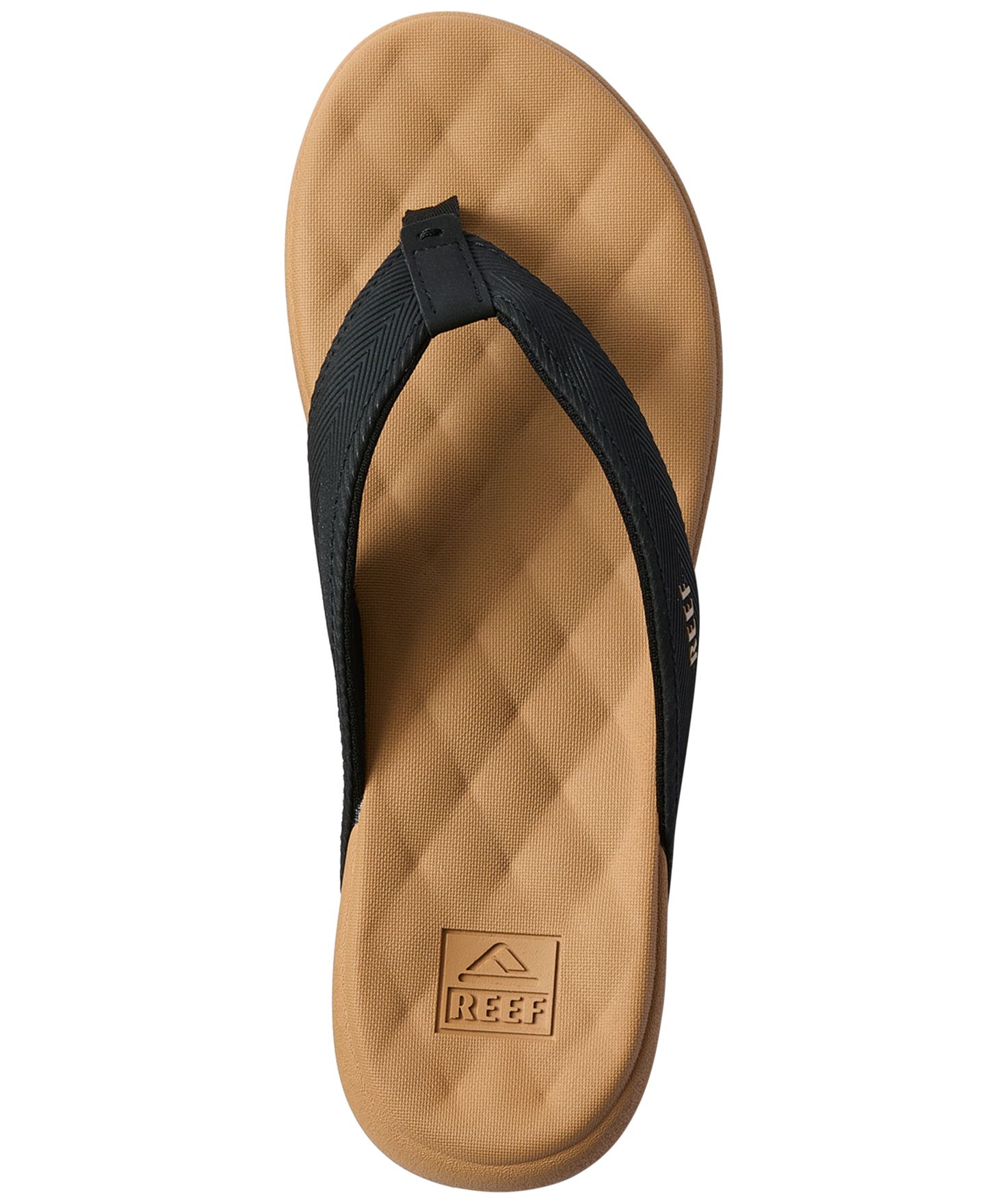 Женские сандалии REEF Cushion Melody Thong Flat, цвет: Чёрный / Рыжевато-коричневый — фото 3