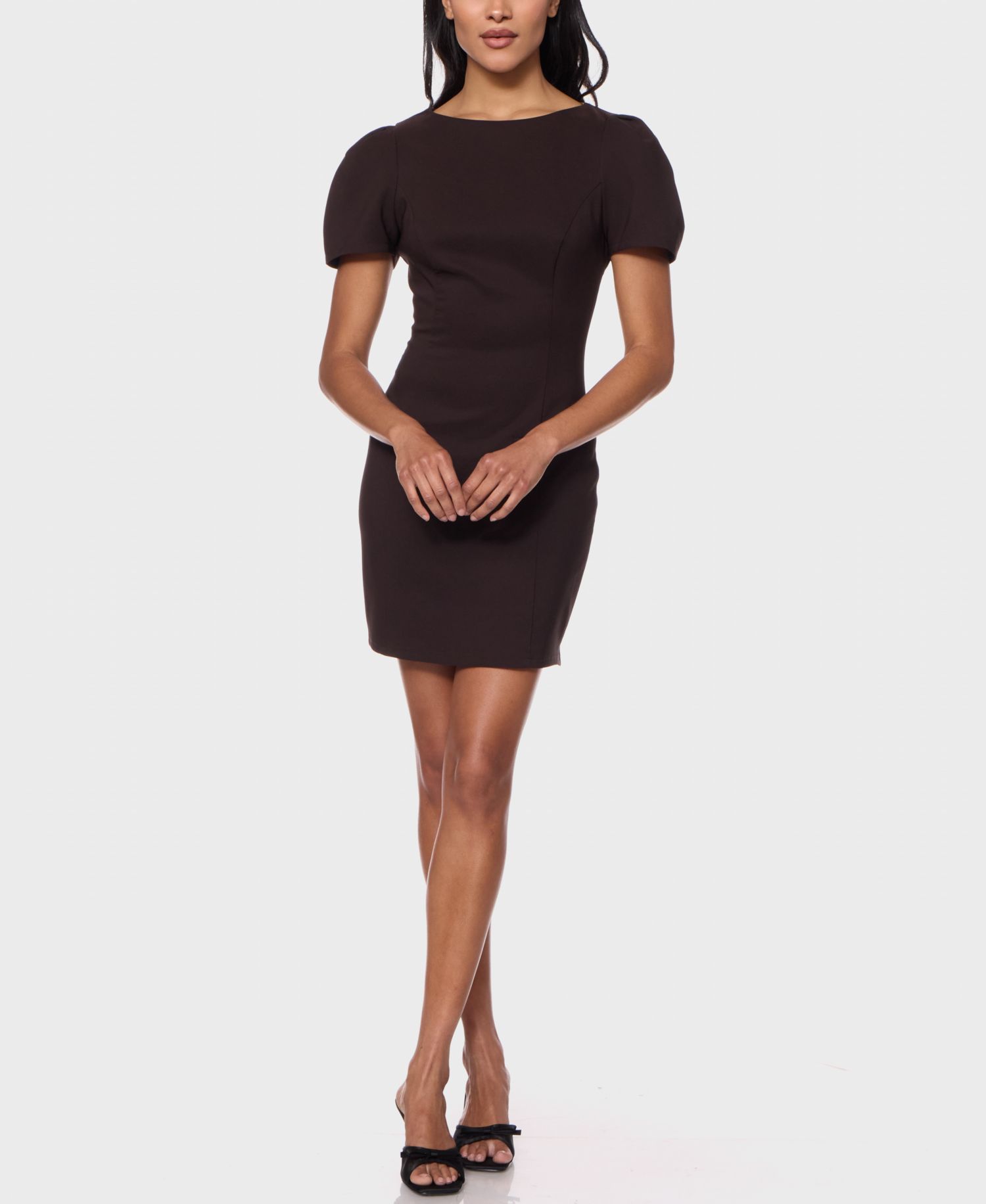 Juniors' Tailored Short-Sleeve Sheath Dress