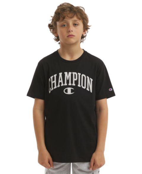 Футболка Champion Graphic Short-Sleeve T-Shirt для мальчиков, цвет: Чёрный