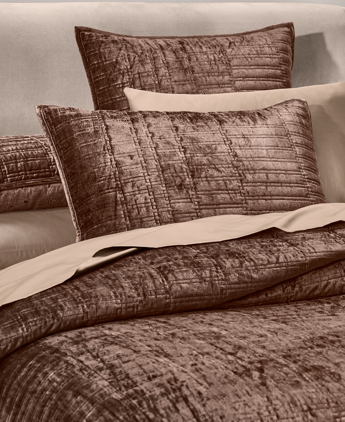 Hotel Collection Bevel Velvet Sham, Euro, Macy's Exclusive