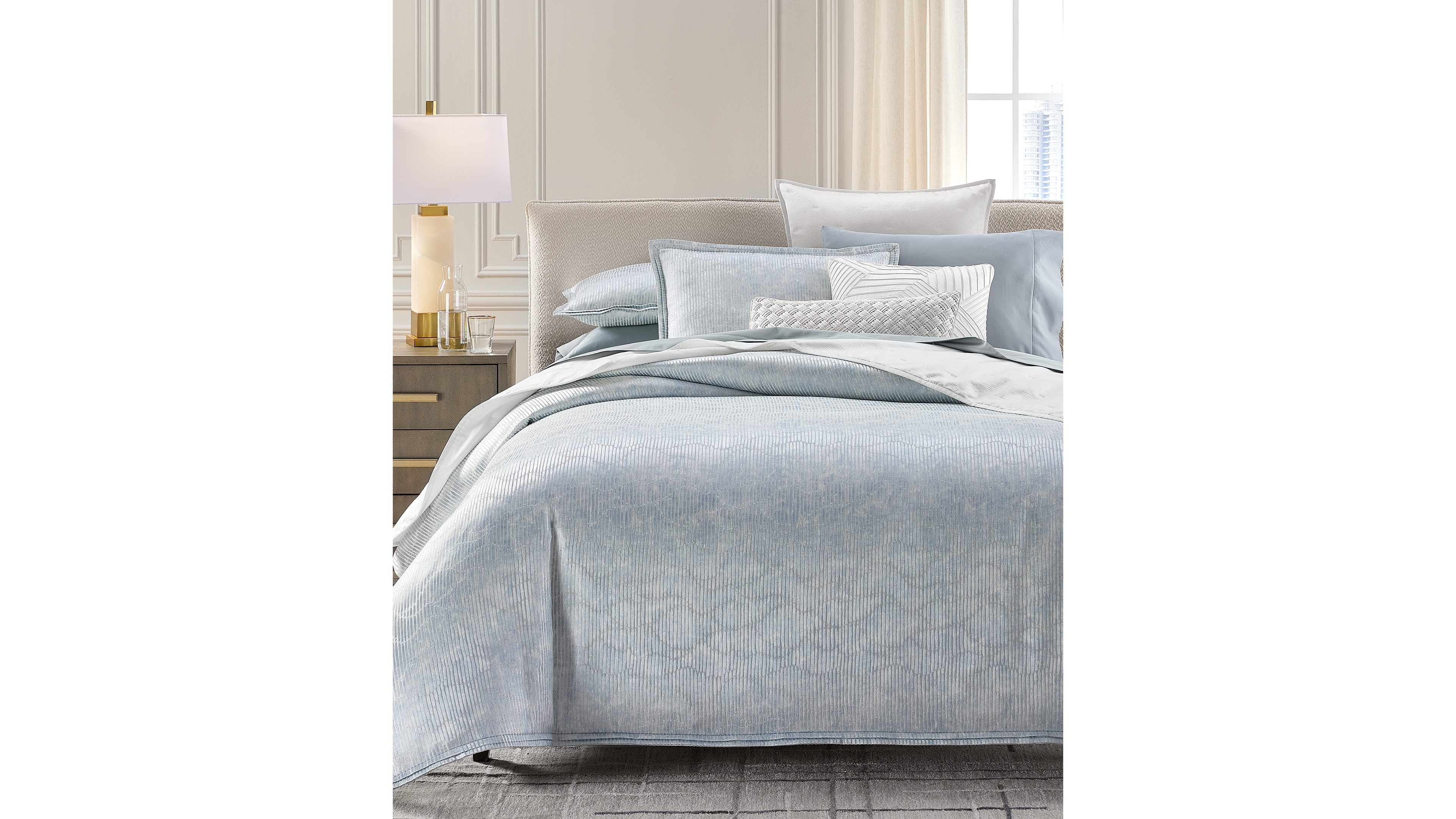 Hotel Collection Lustre Wave 3-Piece Duvet Cover Set, Full/Queen, Macy's Exclusive