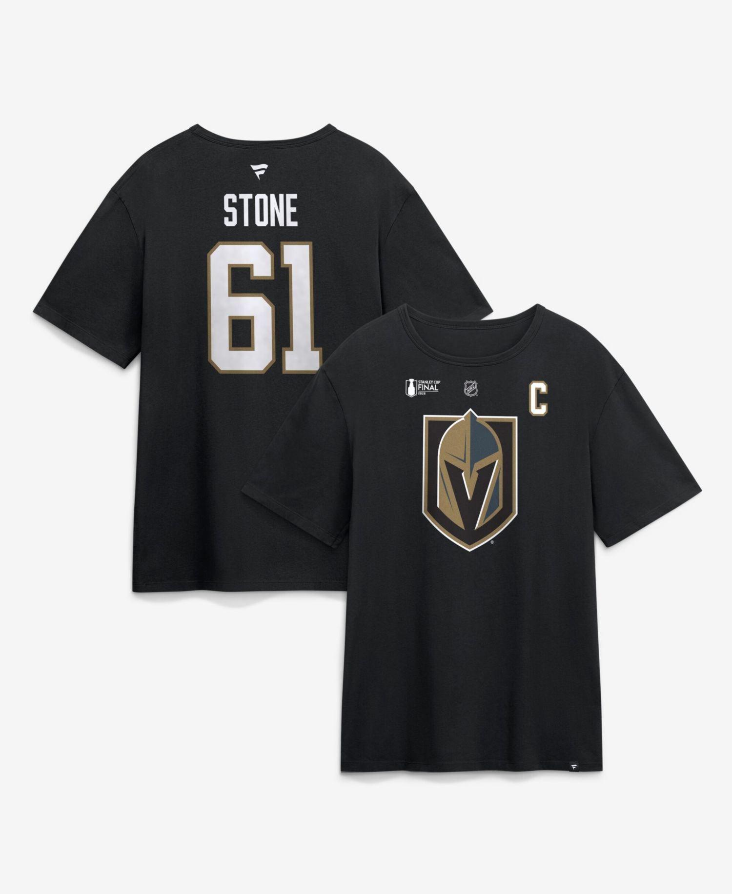 Men's Mark Stone Black Vegas Golden Knights 2026 Stanley Cup Final Name & Number T-Shirt