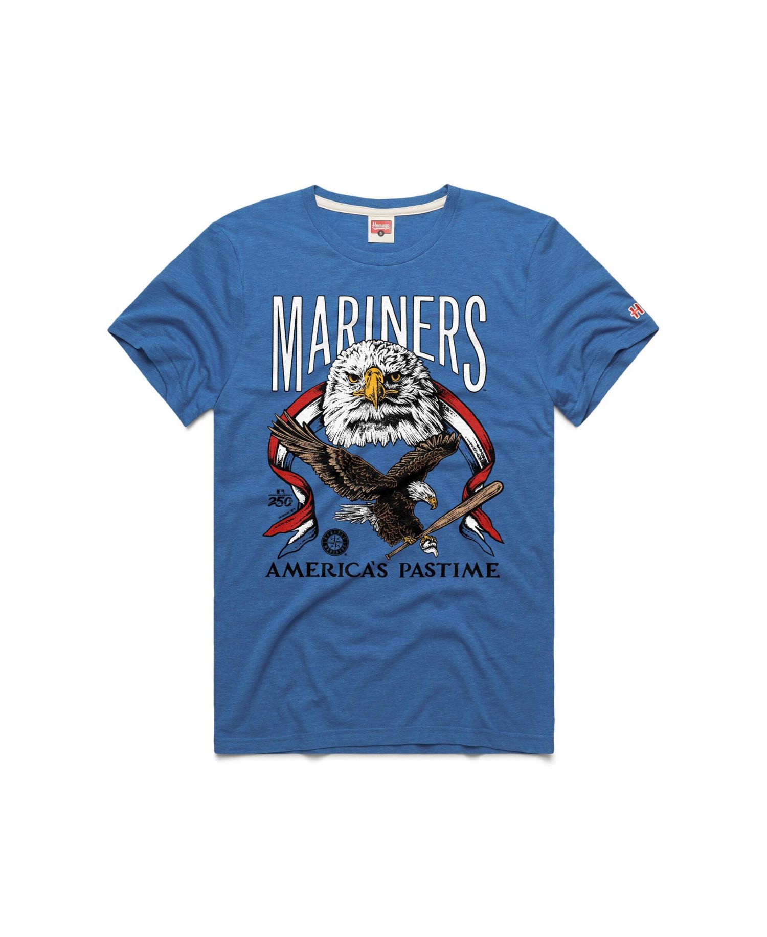 Men's Royal Seattle Mariners America's Pastime Tri-Blend T-Shirt