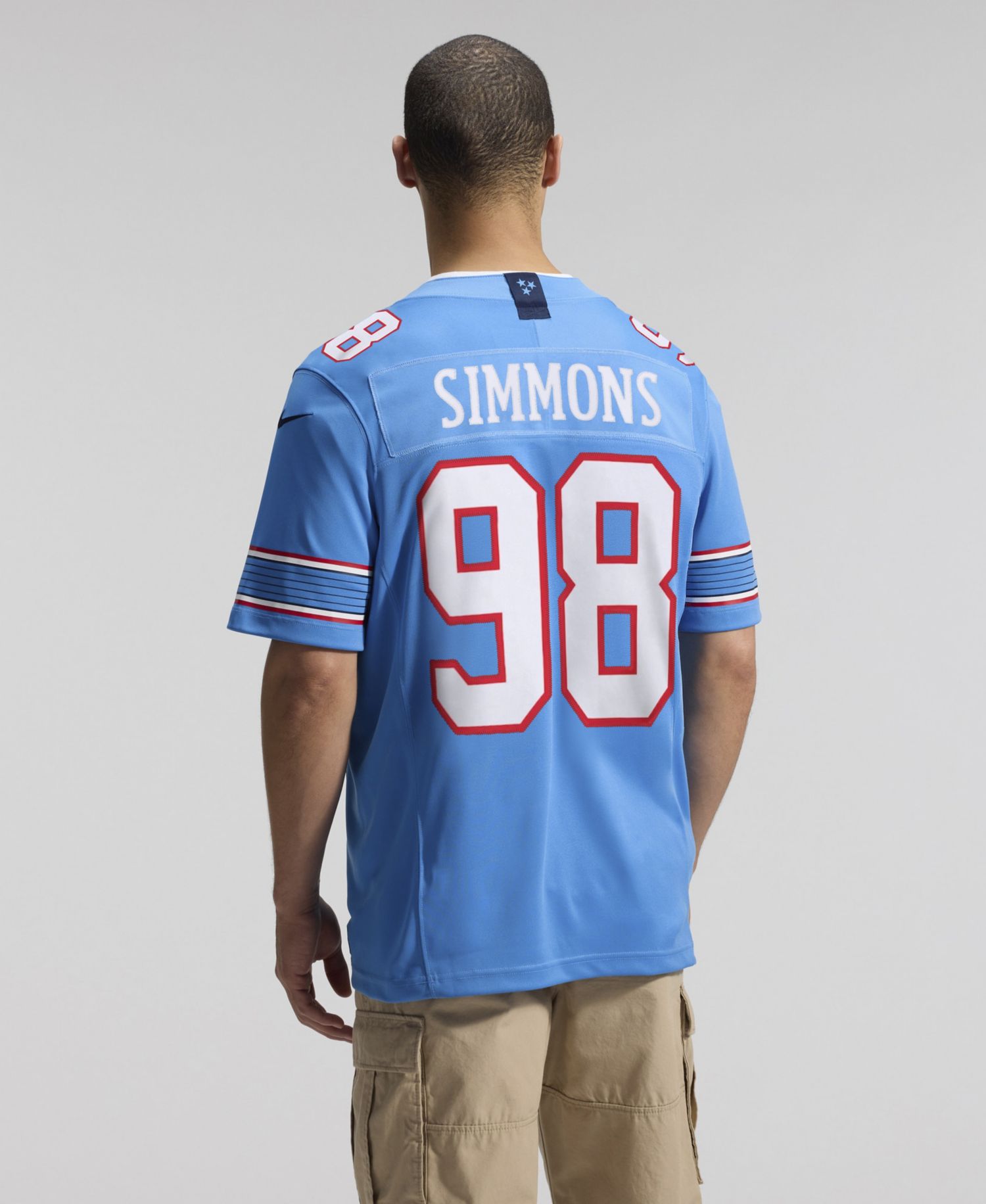 Men's Jeffery Simmons Light Blue Tennessee Titans Vapor F.U.S.E. Sewn Down Limited Jersey