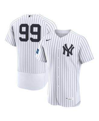 Men's Aaron Judge White New York Yankees Home Authentic Sponsor Patch Jersey