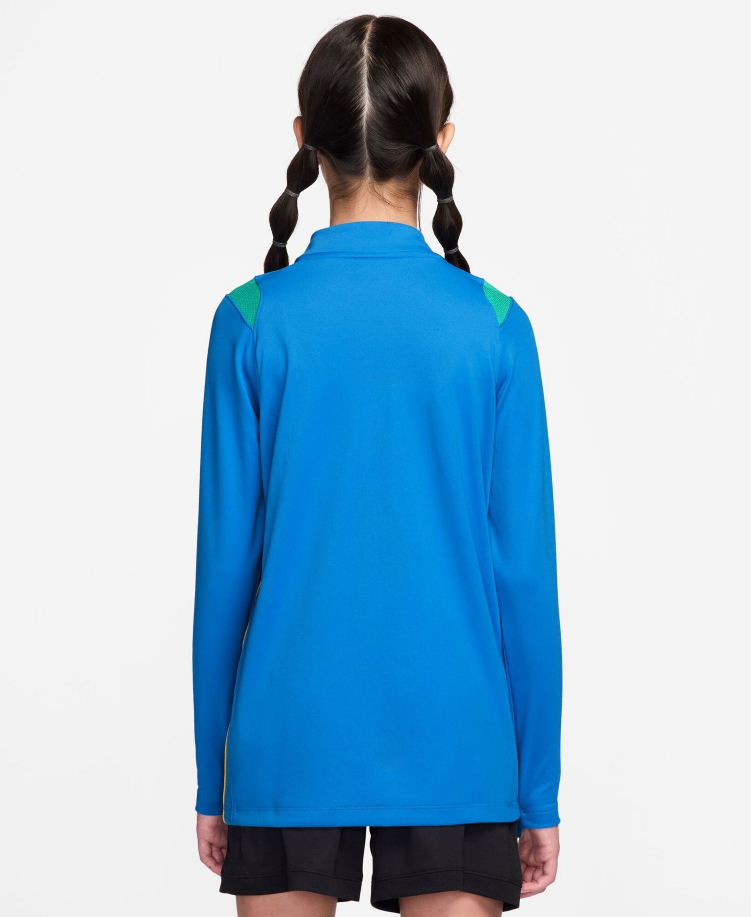 Big Boys and Girls Blue Brazil National Team 2026 Academy Pro Dri-FIT Long Sleeve Quarter-Zip Drill Jerseys