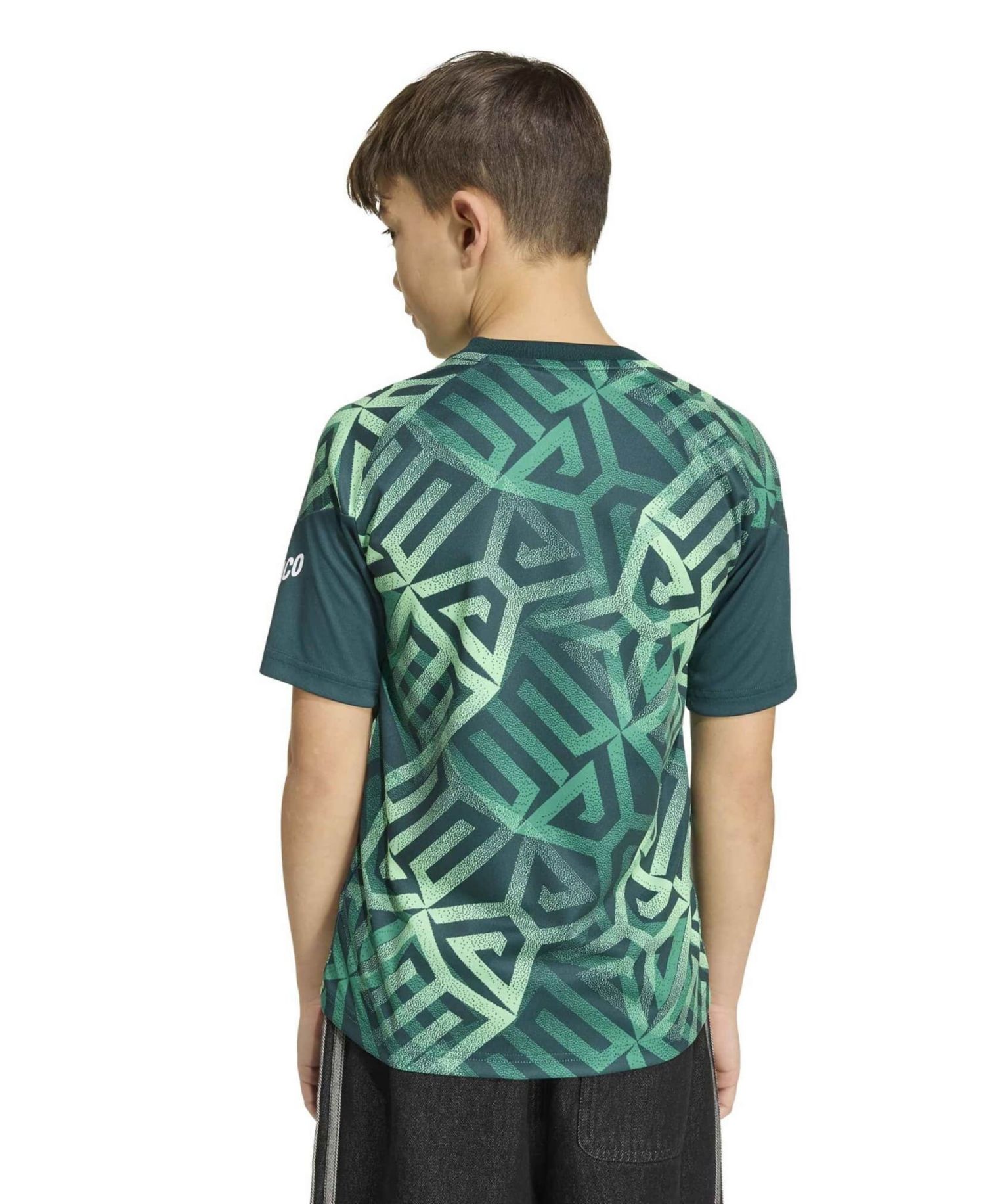 Big Boys and Girls Green Mexico National Team 2026 Pre-MatchJersey