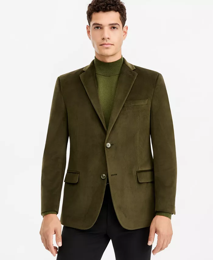 Men's Slim-Fit Velvet Sport Coat
