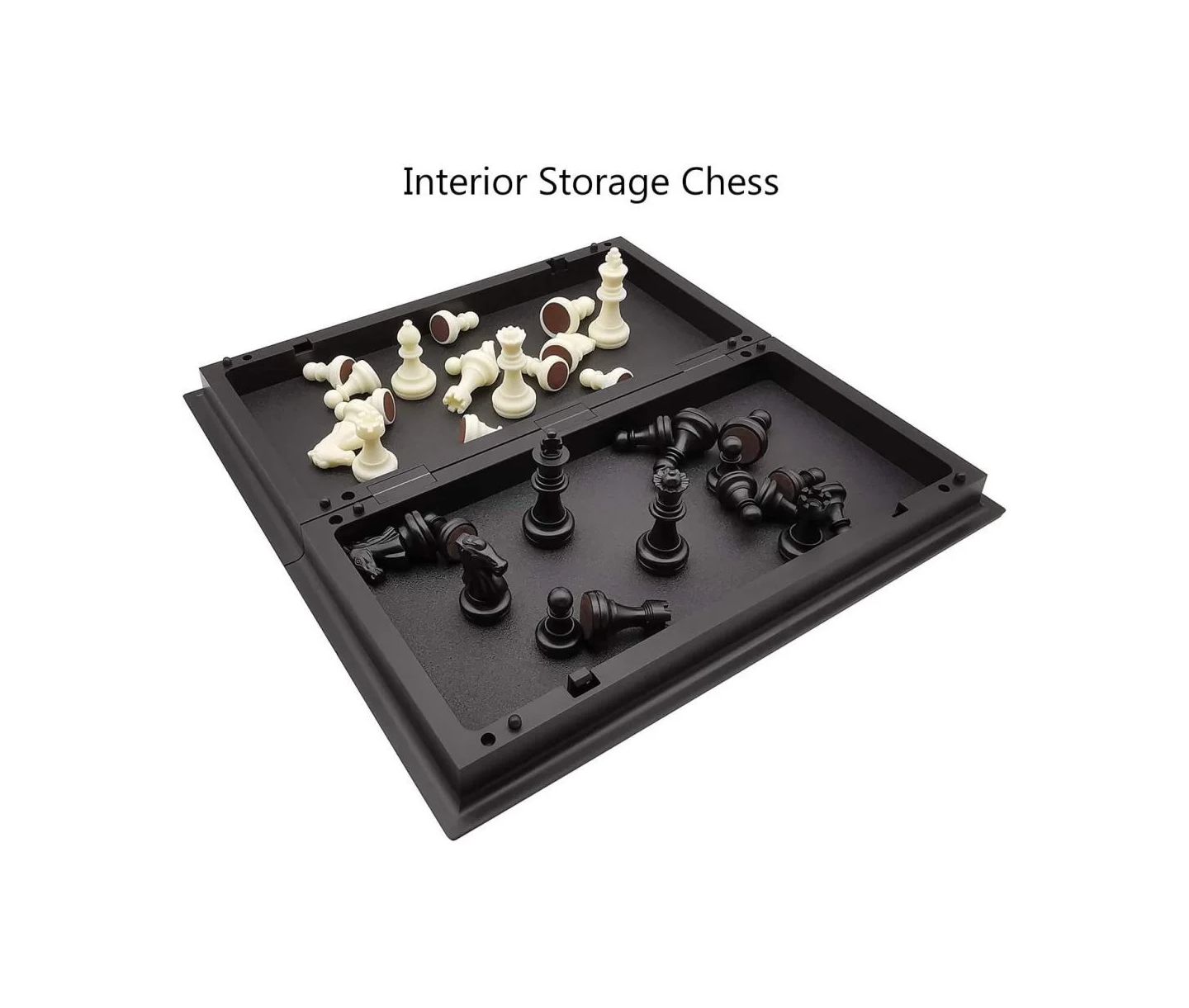 Детские настольные игры Cowin Magnetic Foldable Chess Set, 32-Piece Board Game, цвет: Чёрный — фото 4