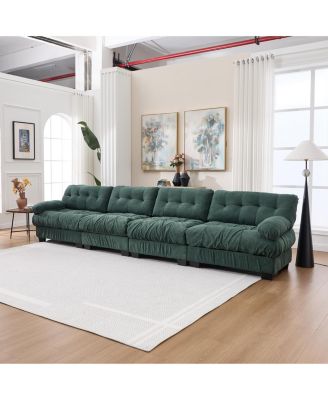Modular Sectional Sofa Cloud Couch, Modern Sectional Couches for Living Room,4-Seat Comfy advanced flannelette Sofa for Bedroom