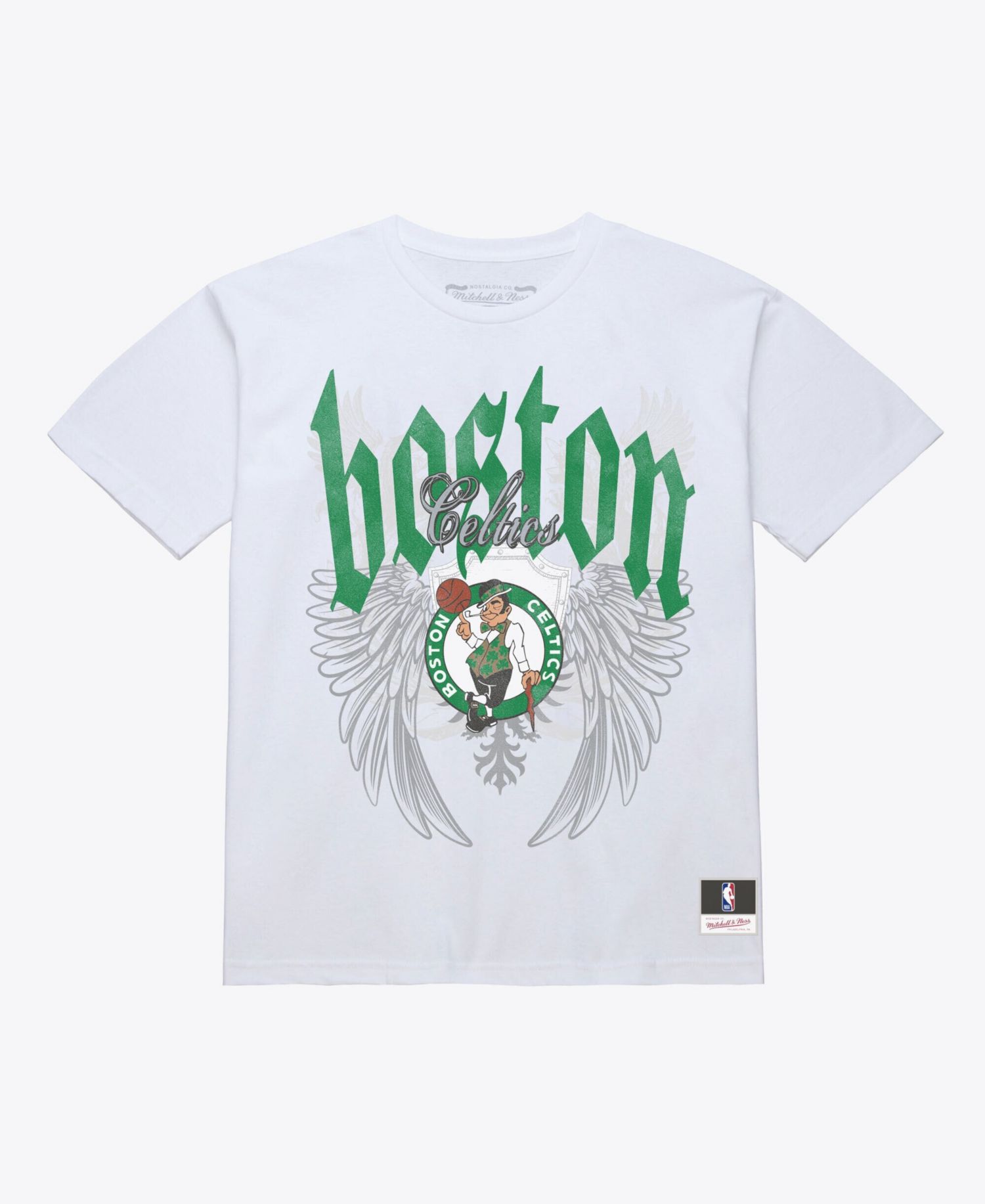 Men's White Boston Celtics Old English Classic T-Shirt