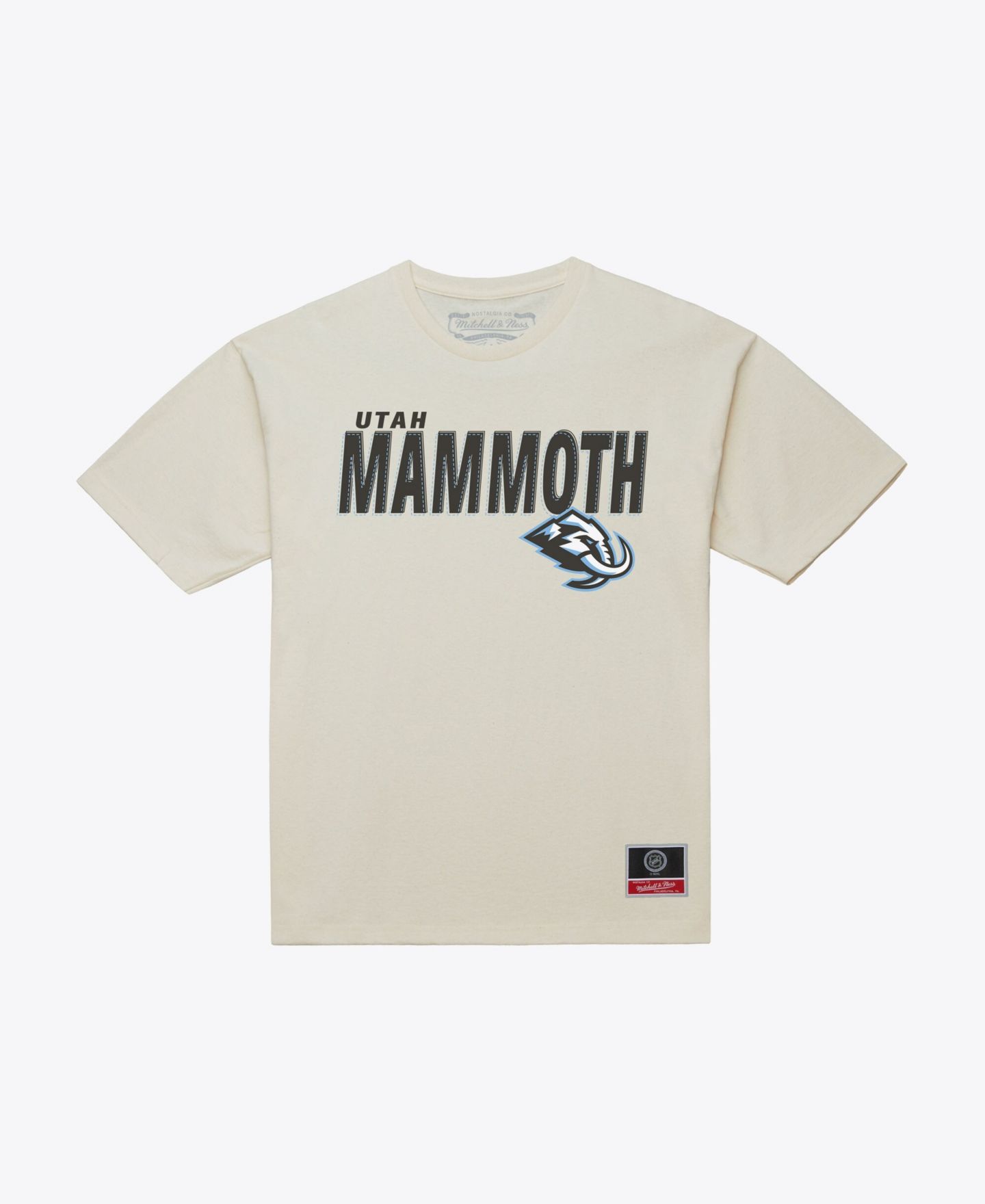 Мужская футболка Mitchell & Ness Cream Utah Mammoth Core Plus — фото 1