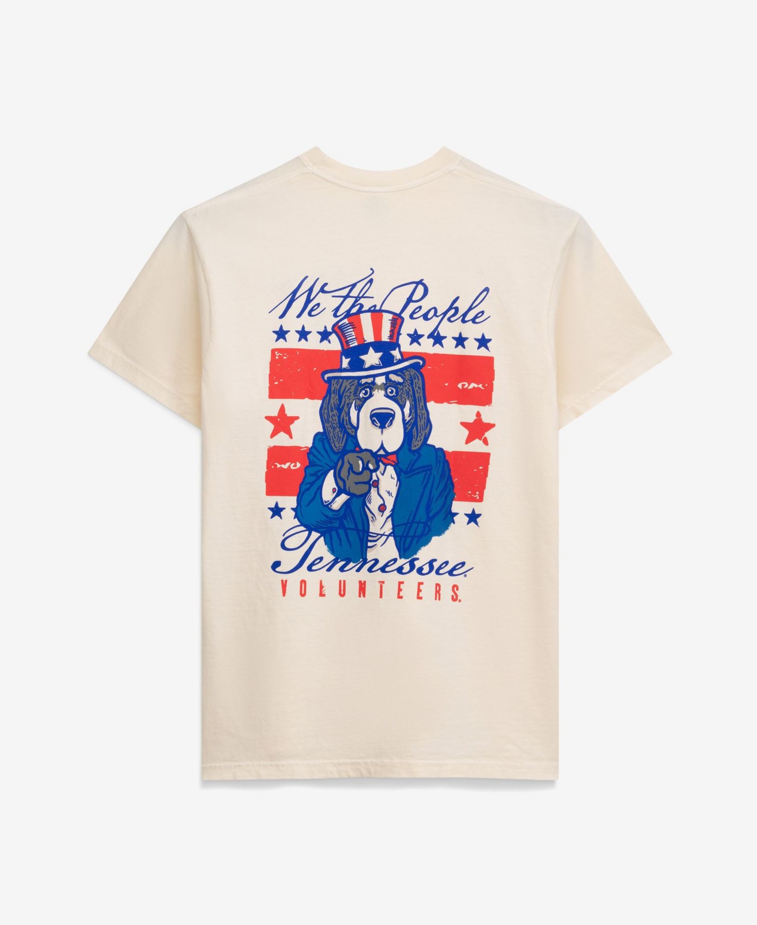 Men's Cream Tennessee Volunteers Uncle Sam Mascot T-Shirt