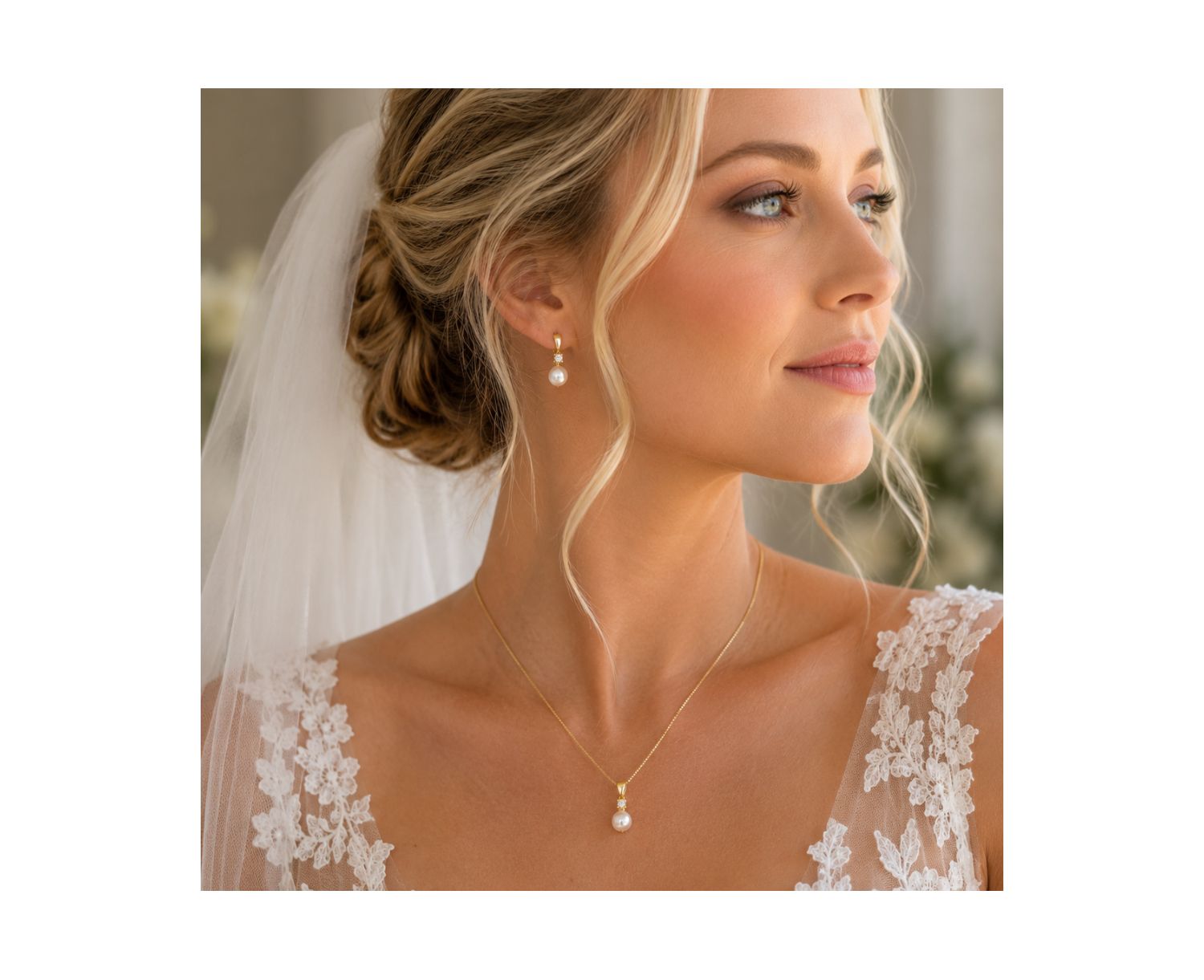 Pear Cut Cubic Zirconia Faux Pearl Drop Earrings