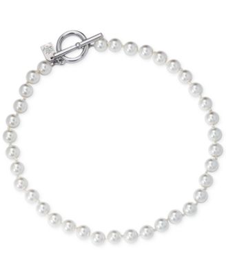 Lauren Ralph Lauren - Silver-Tone Imitation Pearl Statement Necklace