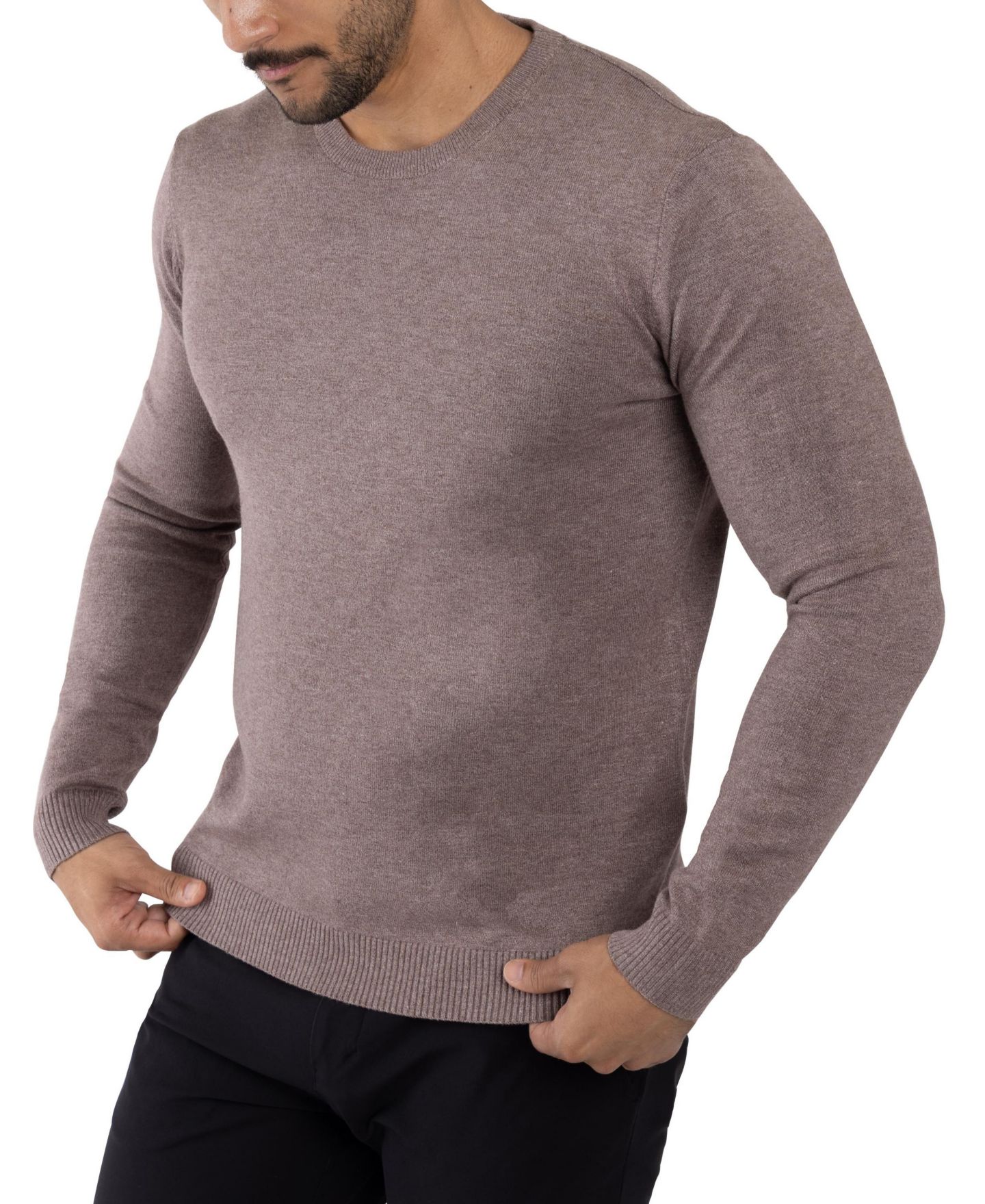Мужской свитер X-Ray Big & Tall Basic Crewneck, цвет: Серый — фото 6