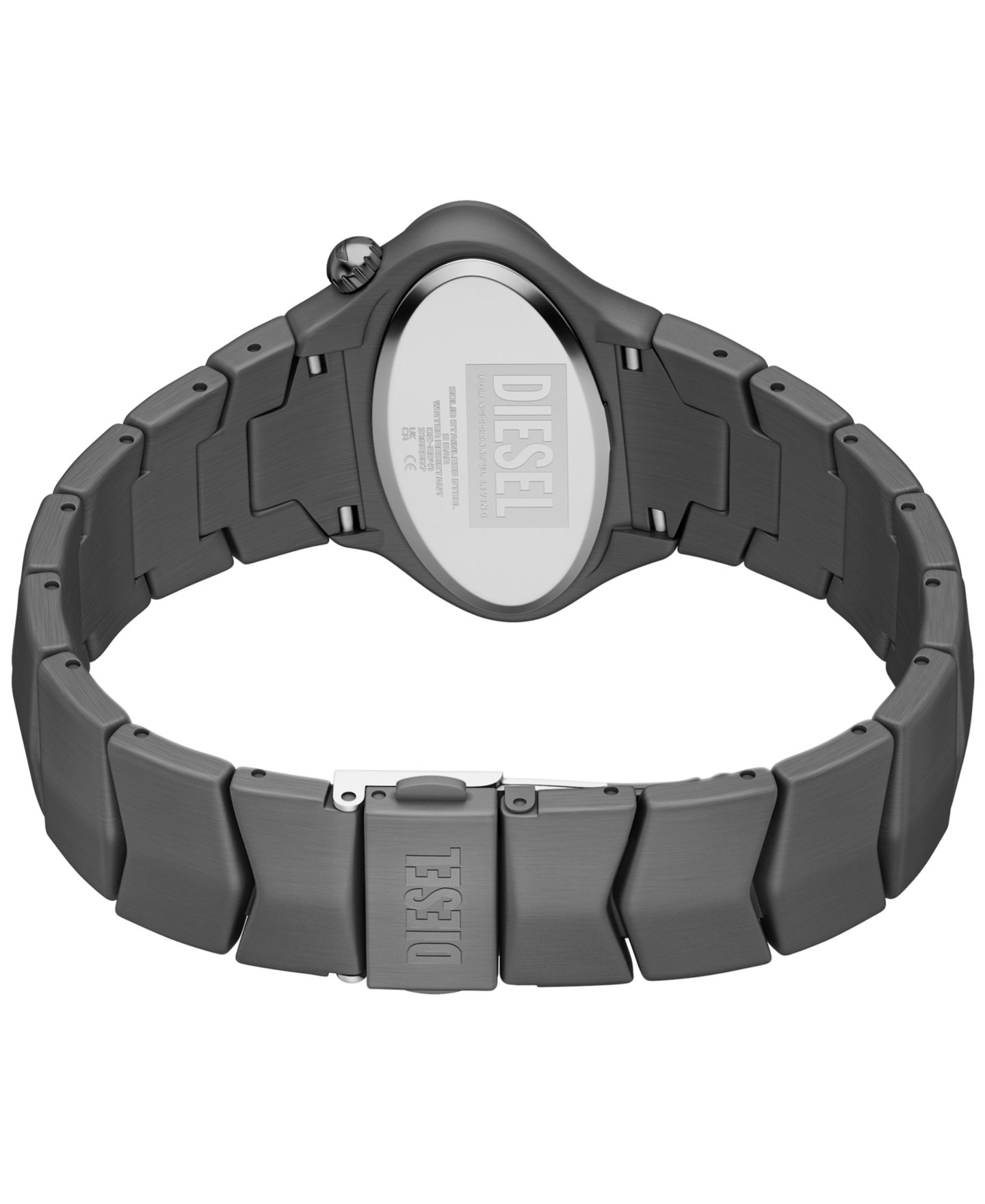 Мужские часы Diesel D-Rush Quartz Gunmetal Stainless Steel 42mm — фото 5