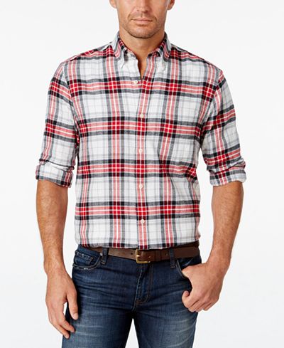 John Ashford Men's Long-Sleeve Flannel Shirt, Only at Macy's - Casual ...