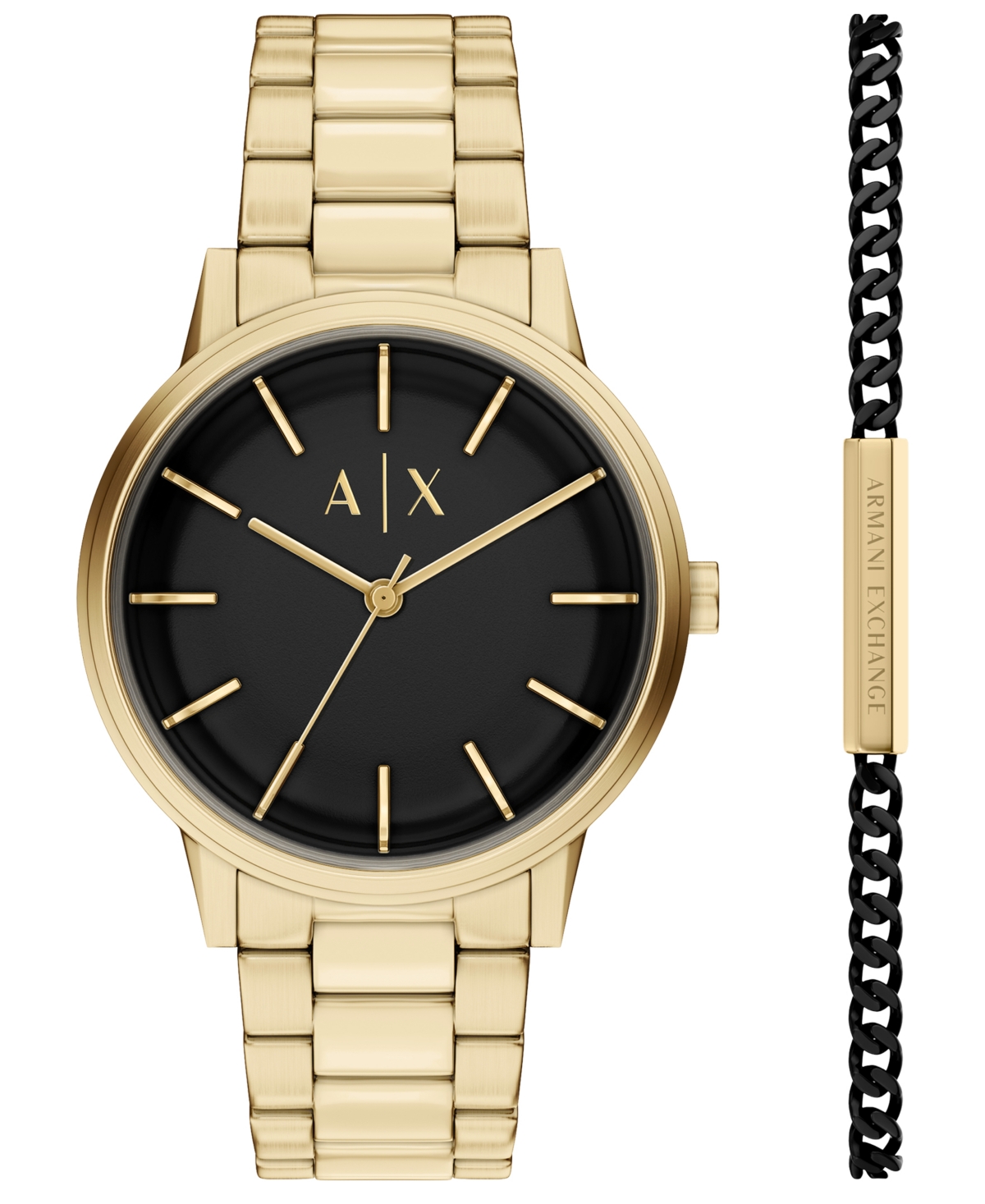 Armani Exchange Men's Na Quartz Gold Stainless Steel Watch 42mm