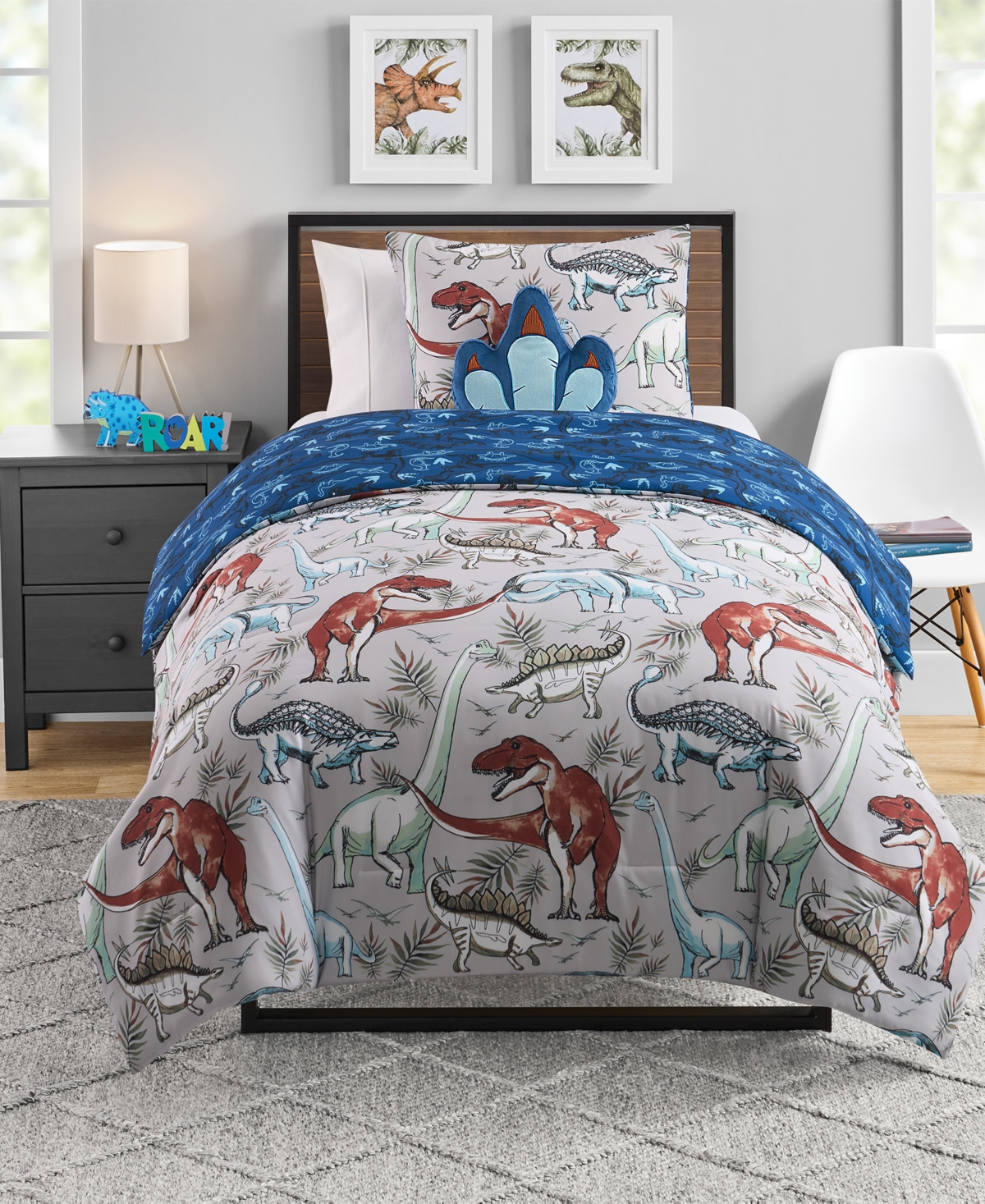 Olivia & Finn Kids Patterned 3-Piece Comforter Set, Twin