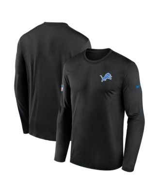 Men's Black Detroit Lions Sideline Small Logo Legend Dri-FIT Long Sleeve T-Shirt