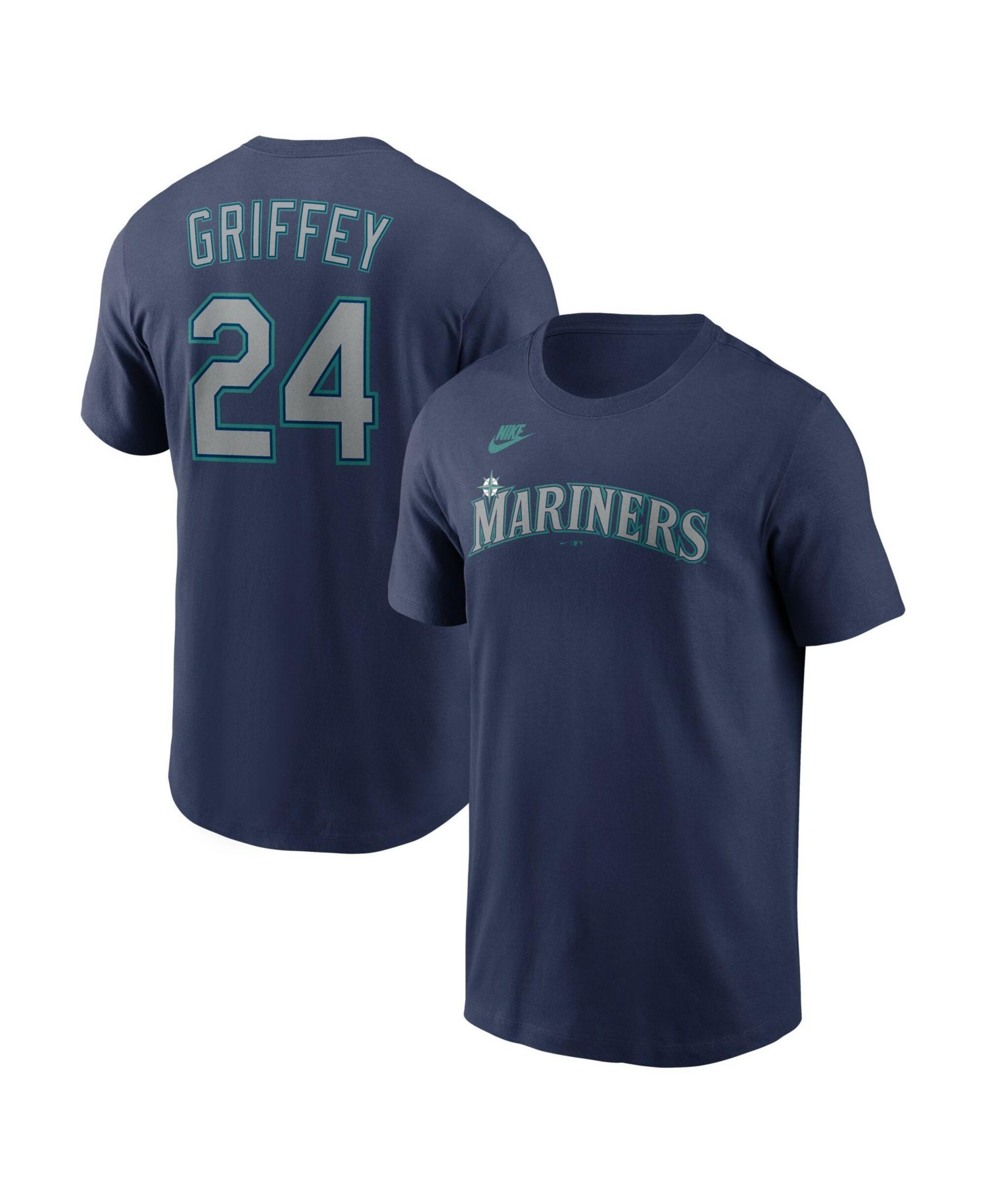 Men's Ken Griffey Jr. Navy Seattle Mariners Cooperstown Collection Name & Number T-Shirt