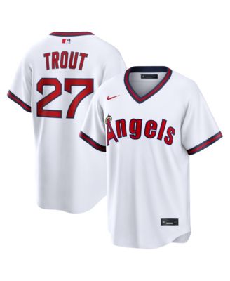 Men's Mike Trout White Los Angeles Angels Alternate Replica Jersey