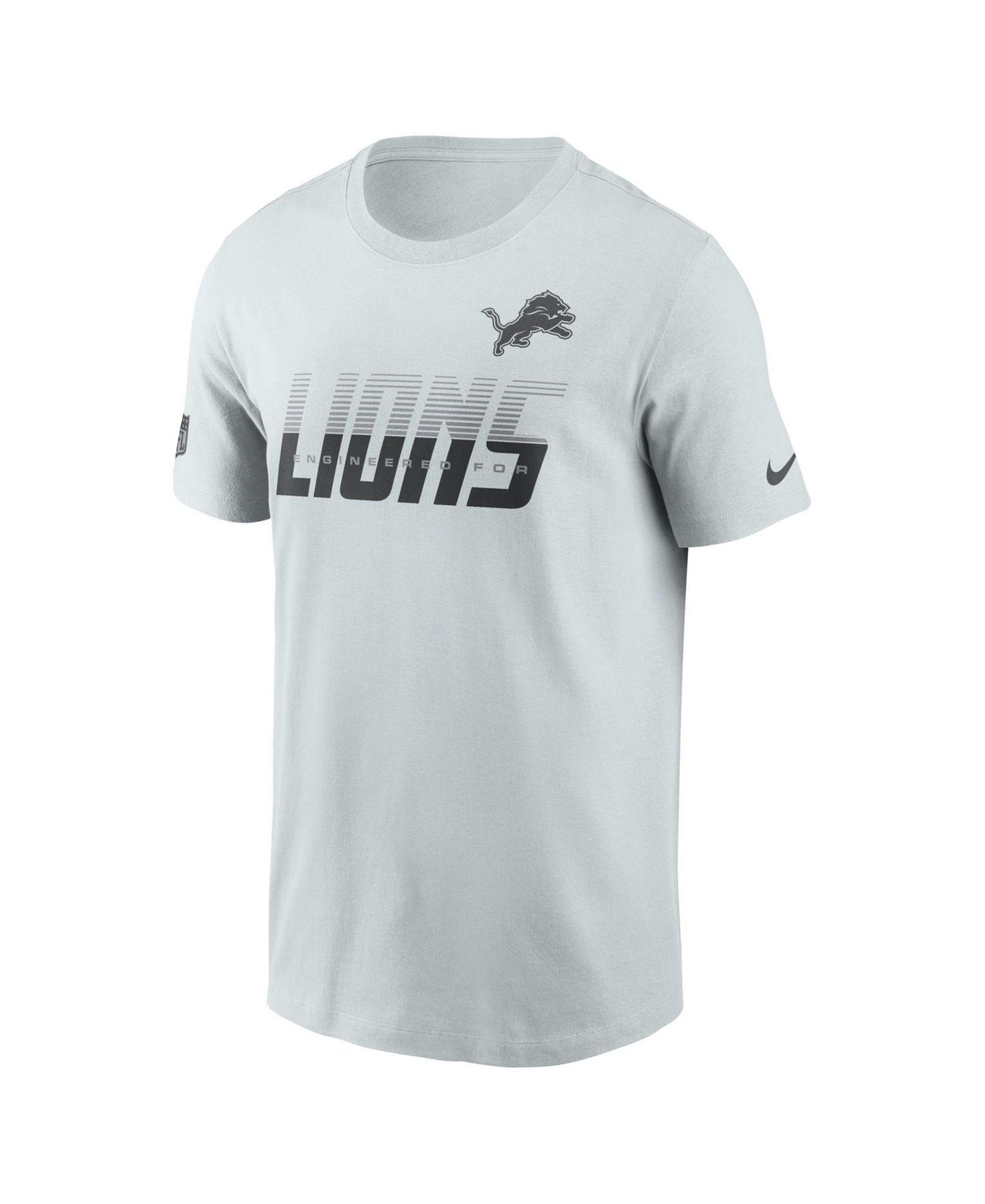 Мужская футболка Nike Gray Detroit Lions Sideline Dri-FIT — фото 2