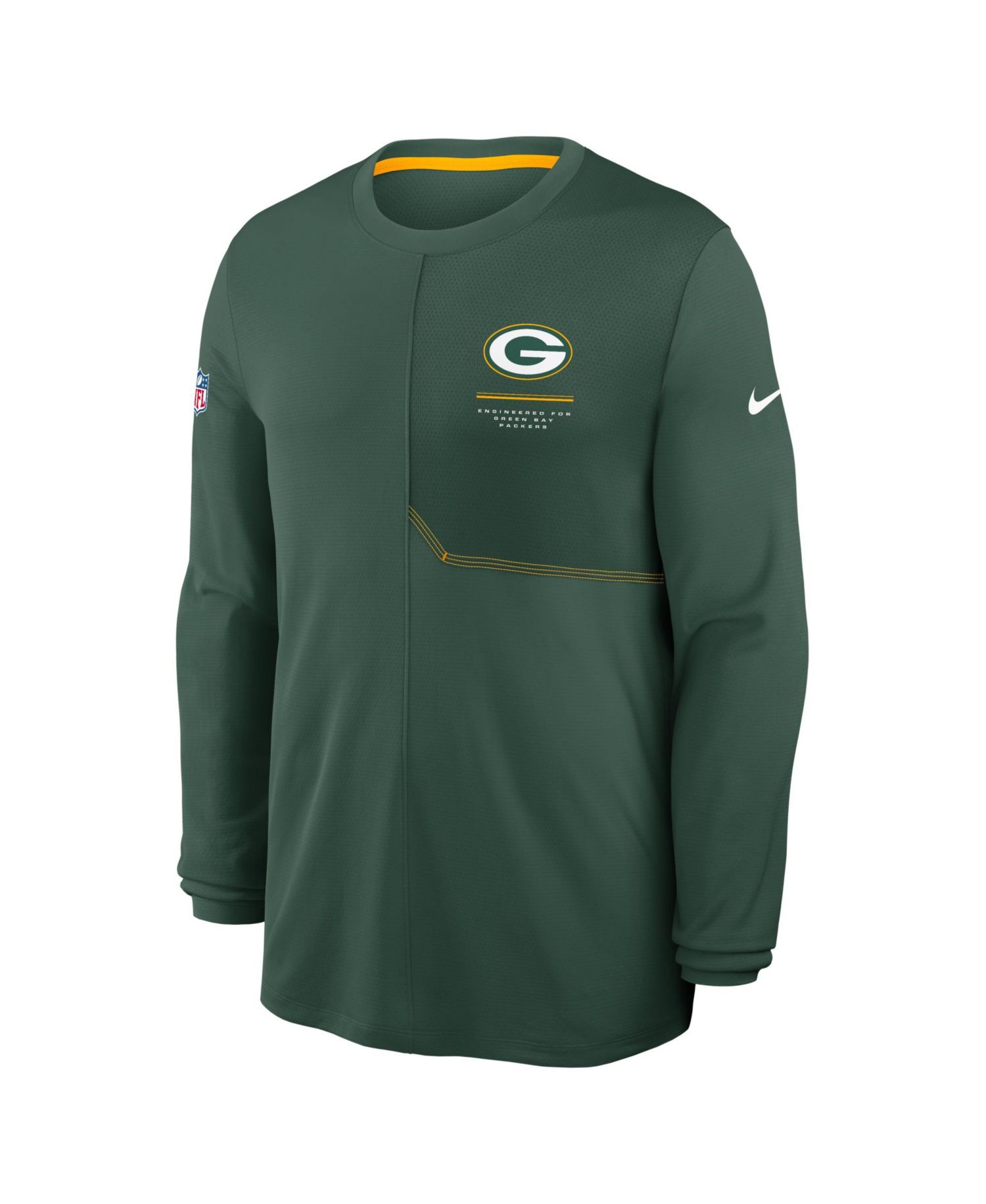 Men's Green Bay Packers Sideline Coaches UV Dri-FIT Long Sleeve T-Shirt