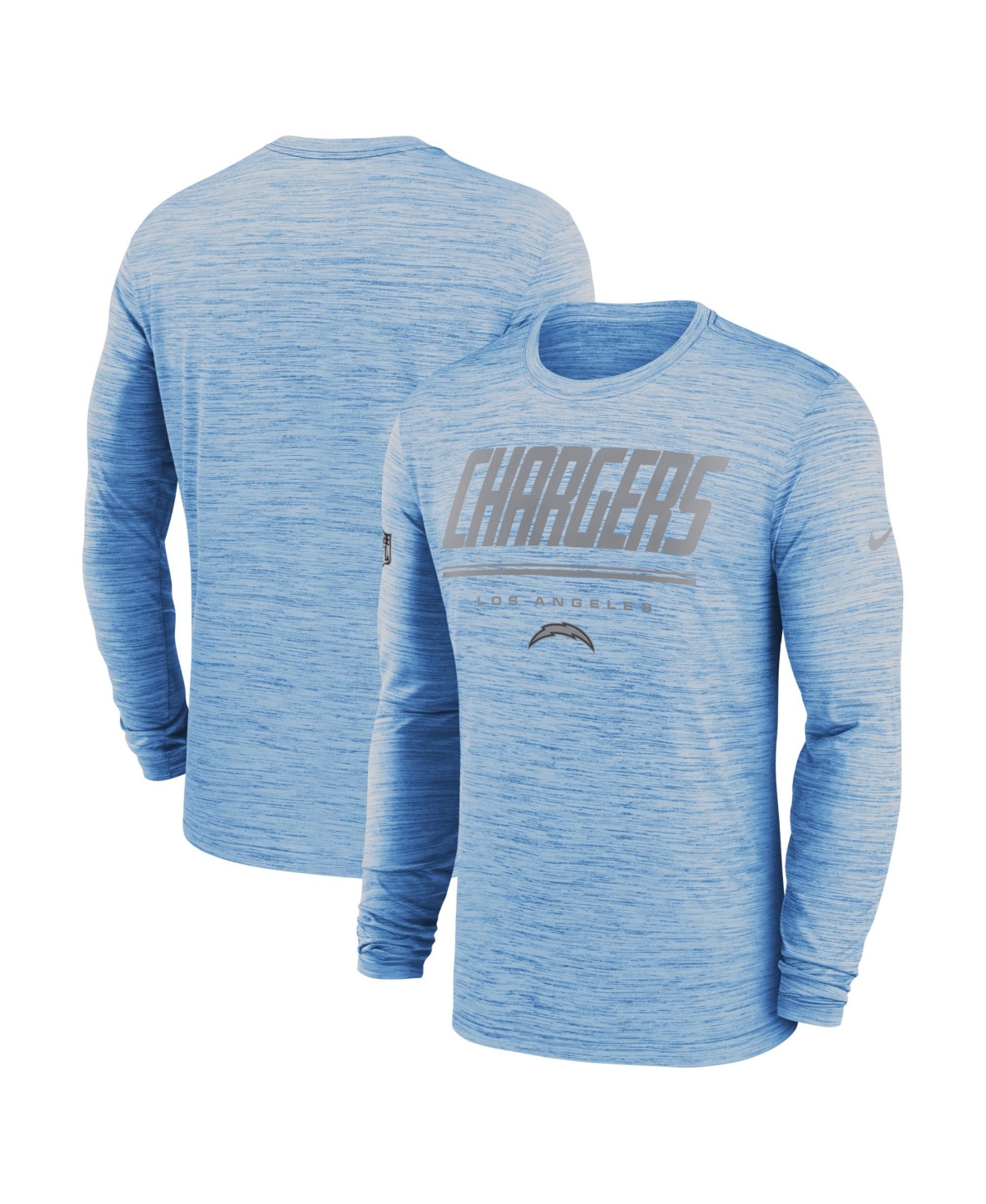 Nike Men's Powder Blue Los Angeles Chargers Sideline Offensive Transition Velocity Dri-fit Long Sleeve T-Shirt