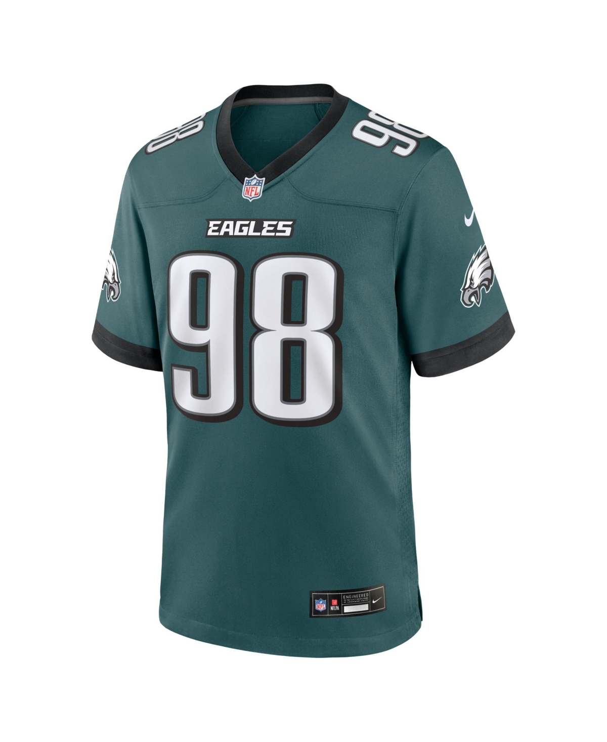Nike Men's Jalen Carter Midnight Green Philadelphia Eagles Team Game Jersey