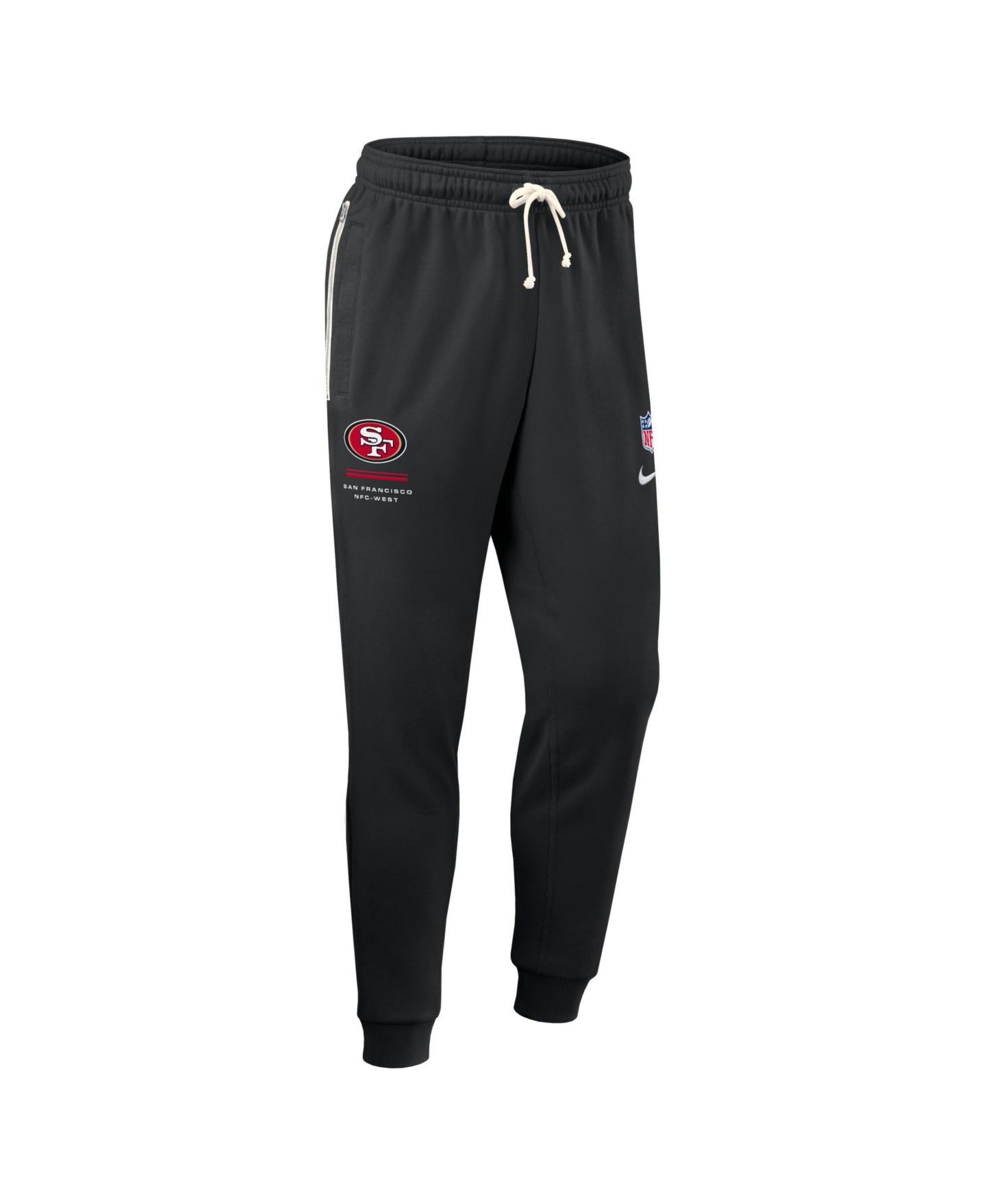 Мужские брюки Nike Black San Francisco 49ers Sideline Standard Issue Dri-FIT Taper — фото 2