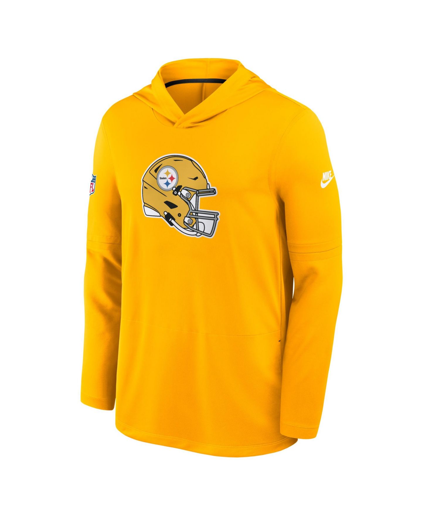 Мужское худи Nike Gold Pittsburgh Steelers Sideline Dri-FIT Long Sleeve — фото 2