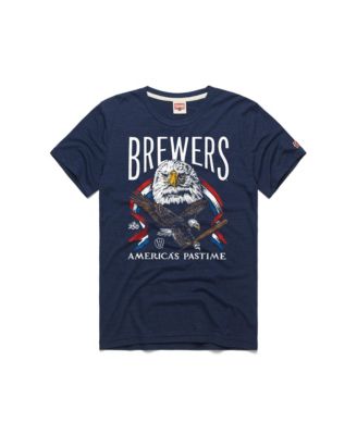 Men's Navy Milwaukee Brewers America's Pastime Tri-Blend T-Shirt