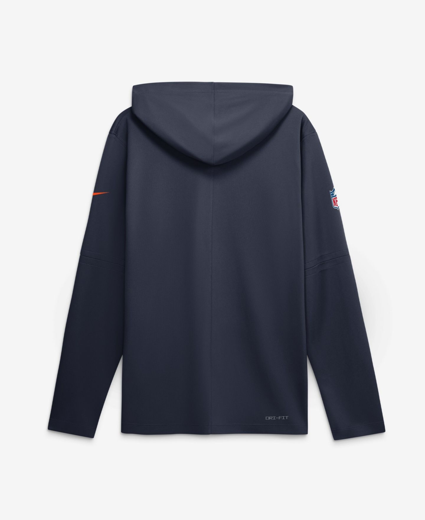Мужское худи Nike Navy Chicago Bears Sideline Lightweight Long Sleeve Dri-FIT — фото 2