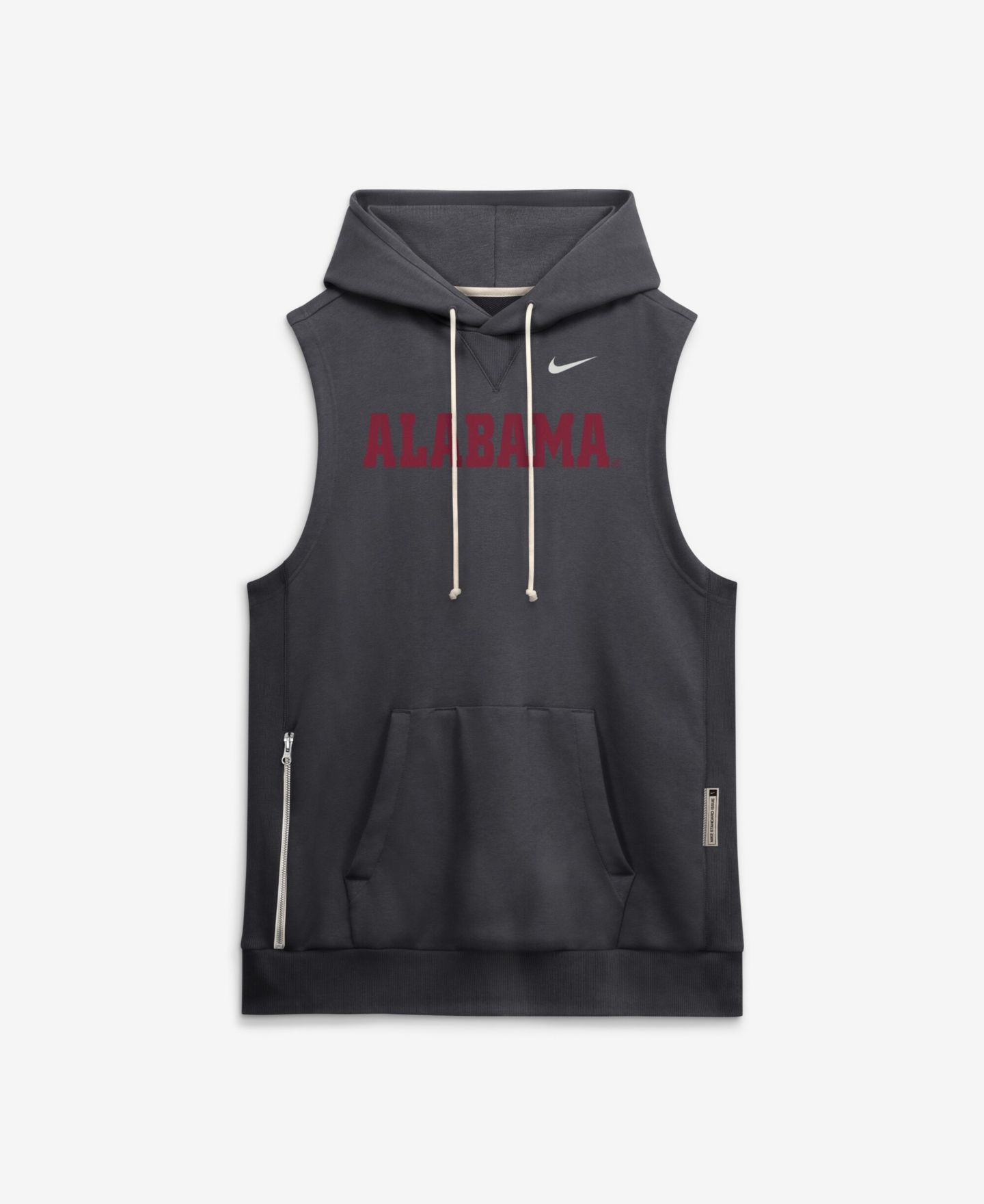 Мужское худи Nike Anthracite Alabama Crimson Tide 2026 Sideline Sleeveless Dri-FIT — фото 5